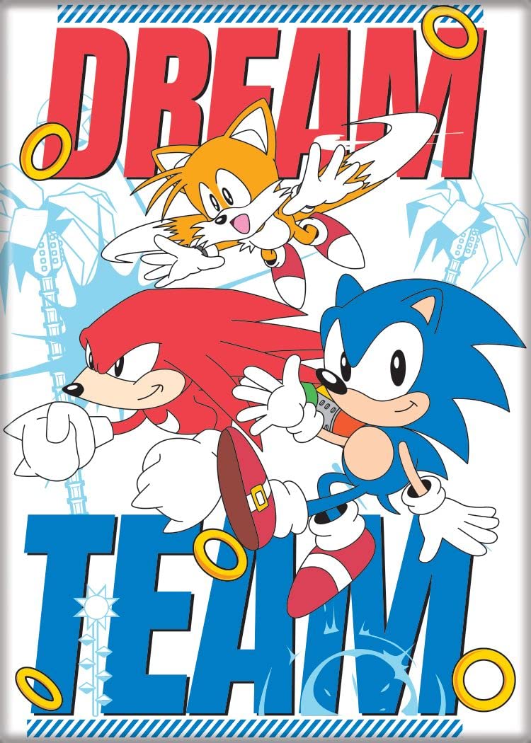 Amazon.com: Ata-Boy Sonic The Hedgehog Magnet - Dream Team 2.5